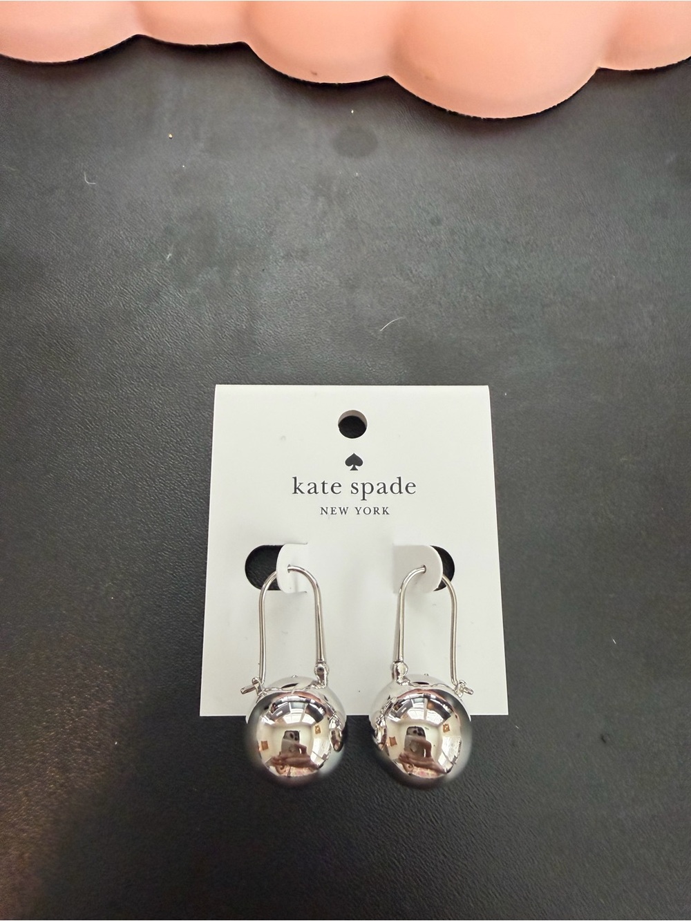 kate spade Silver Polished Sphere Drop Earrings